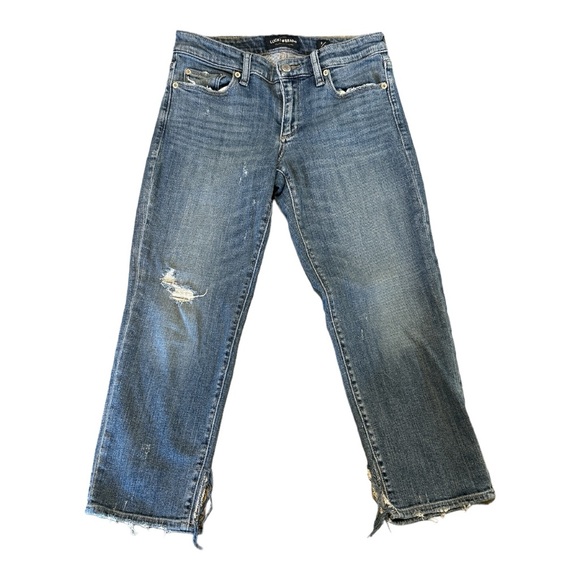 Lucky Brand Sweet Crop distressed Jean size 2/26 - Picture 2 of 8